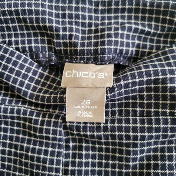 Chico's ponte pant, navy blue/white stripes - Picture 4 of 4